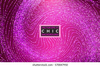 Chic and luxury pink background with shiny particles. Elegant horizontal magenta background. Vector illustration for your graphic design.