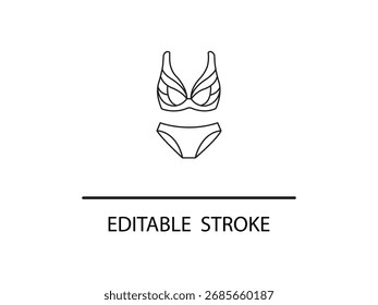 Elegante bikini minimalista para diseños de verano y Plantillas de moda, perfecto para marcas de trajes de baño y promociones de vacaciones.