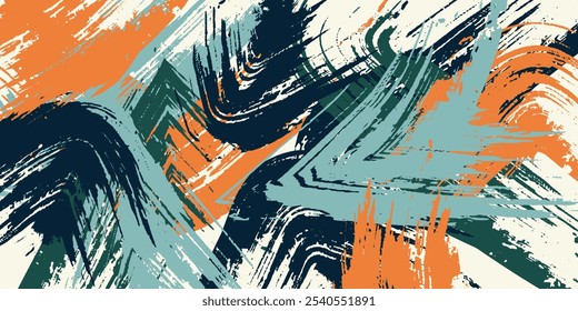 Chic motley paint grunge seamless pattern. Hand drawn background for your design. Textile, packaging, blog decoration, banner, poster