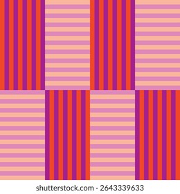 Padrão de retângulo rosa chique em estilo geométrico moderno. Ideal para decoração de quarto de meninas, envoltório de presente elegante, suprimentos para festas ou fundos divertidos com uma estética suave e moderna. Vetor EPS 10