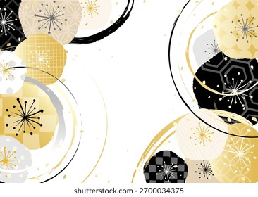 Ilustración de fondo de estilo japonés de patrón de flor de ciruelo elegante
