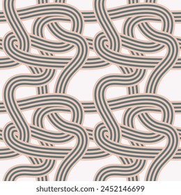 Chic ribbon seamless pattern. Vector illustration for print, fabric, cover, packaging, interior decor, blog decoration and other your projects.