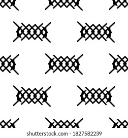 
Chic seamless pattern of abstract black calligraphic curls, ornaments on a white background. Vintage prints in flat style. Stock vector illustration for decoration and design, fabric.