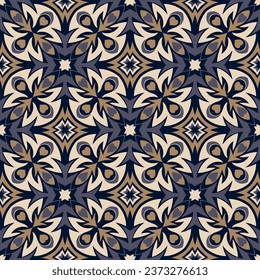 Chic seamless pattern. Art forms are grouped and arranged in a specific order. Vector image for print, textile, packaging, interior design and your other projects.