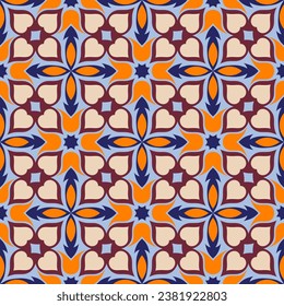 Chic seamless pattern. Art forms are grouped and arranged in a specific order. Vector image for print, textile, packaging, interior design and your other projects.