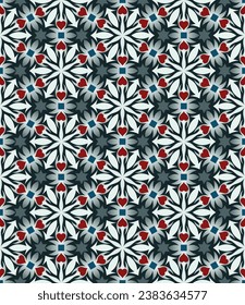 Chic seamless pattern. Art forms are grouped and arranged in a specific order. Vector image for print, textile, packaging, interior design and your other projects.