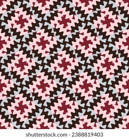 Chic seamless pattern. Art forms are grouped and arranged in a specific order. Vector image for print, textile, packaging, interior design and your other projects.