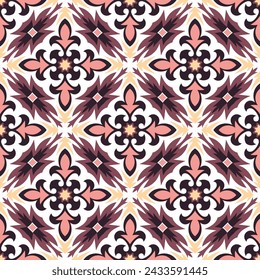 Chic seamless pattern. Art forms are grouped and arranged in a specific order. Vector image for print, textile, packaging, interior design and your other projects.