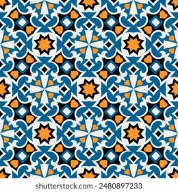 Chic seamless pattern. Art forms are grouped and arranged in a specific order. Vector image for print, textile, packaging, interior design and your other projects.