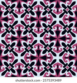 Chic seamless pattern. Art forms are grouped and arranged in a specific order. Vector image for print, textile, packaging, interior design and your other projects.