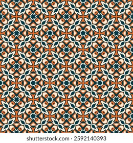 Chic seamless pattern. Art forms are grouped and arranged in a specific order. Vector image for print, textile, packaging, interior design and your other projects.