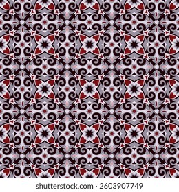 Chic seamless pattern. Art forms are grouped and arranged in a specific order. Vector image for print, textile, packaging, interior design and your other projects.
