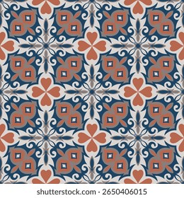 Chic seamless pattern. Art forms are grouped and arranged in a specific order. Vector image for print, textile, packaging, interior design and your other projects.