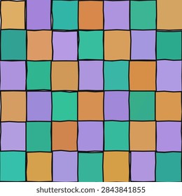 Chic seamless pattern built from layered gradient shapes. Perfect for backdrop, poster, and packaging print.