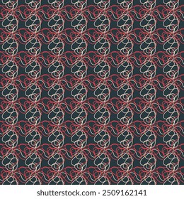 Chic seamless pattern with swirls. Vector illustration for print, fabric, cover, packaging, interior decor, blog decoration and other your projects.