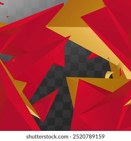 Chic Shards Business Vector Transparent  Background. Dynamic Decoration. Burgundy Geometric Pyramid Flyer. Minimal Card.