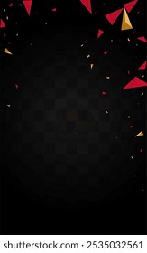 Chic Shards Business Vector Transparent  Background. Minimal Magazine. Golden Creative Pyramid Flyer. Minimalist Banner.