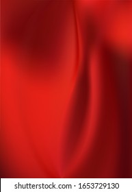 Chic silk scarlet abstract red background gives freshness and happiness. Feminine red pattern saturated with planet energies in color therapy