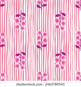 Chic and simple floral pattern, combining beauty and style in a seamless design, suitable for modern fashion, spring-themed art, and vibrant wallpapers.