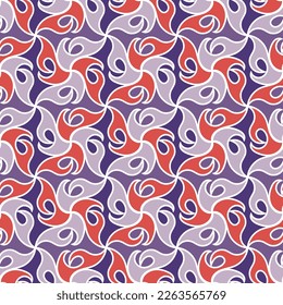 Chic spotted seamless pattern. Overlapping art forms, stripes, polygons, segments are grouped and arranged in a certain order. Vector. 