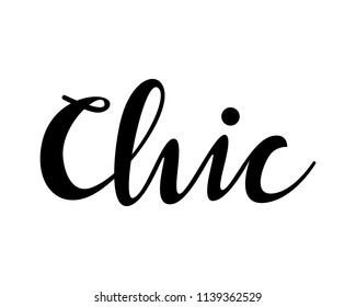 Chic text modern calligraphy vector, Handwritten letters illustration.