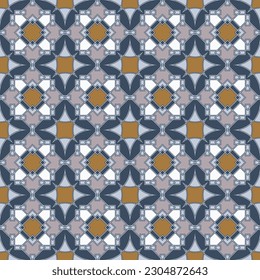 Chic tiled seamless pattern. Art forms are grouped and arranged in a specific order. Vector image for print, textile, packaging, interior design and your other projects.