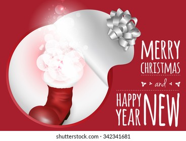 A chic trendy design for effective Christmassy market presence. Christmas boot and magic glow. Is ideal for everything from invitation cards to the background suited for print and web products.