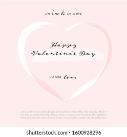 chic valentine's day banner template for social media or stationery design