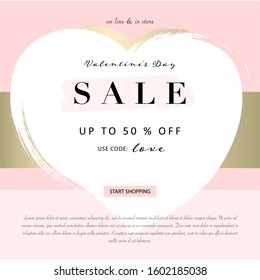 chic valentine's day banner template for social media or stationery design