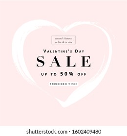 chic valentine's day banner template for social media or stationery design