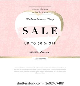chic valentine's day banner template for social media or stationery design
