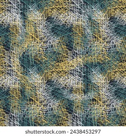 Chic variegated painting seamless pattern. Vector illustration for print, fabric, cover, packaging, interior decor, blog decoration and other your projects.