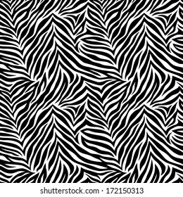 Chic vector seamless pattern. Animal print, zebra texture. 