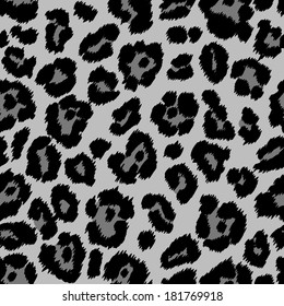 Chic Vector Seamless Pattern. Animal Print, Snow Leopard Texture.