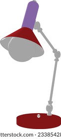 Chic and vibrant: A trendy red desk lamp illustration for a vibrant workspace.