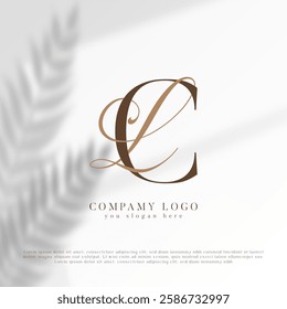 Chic Wedding Initials Logo ZC, CZ