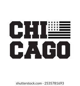 chicago americano t-shirt modelo design