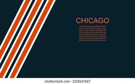 Colores uniformes del equipo americano de fútbol Chicago Bears. Plantilla para presentación o infografía.