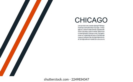 Colores uniformes del equipo americano de fútbol Chicago Bears. Plantilla para presentación o infografía.