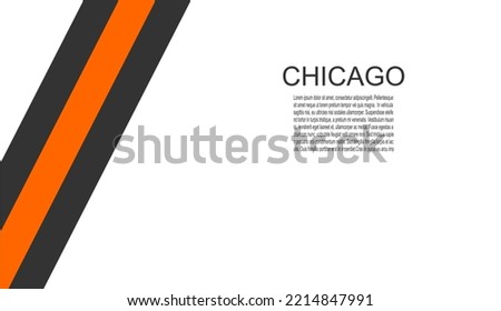 Chicago Bears american footbal team uniform colors. Template for presentation or infographics.