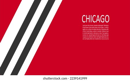 Chicago Blackhawks ice hockey team uniform colors. Template for presentation or infographics.