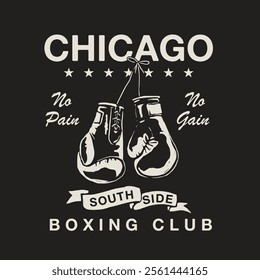 Chicago Boxing Gloves Vector Graphic