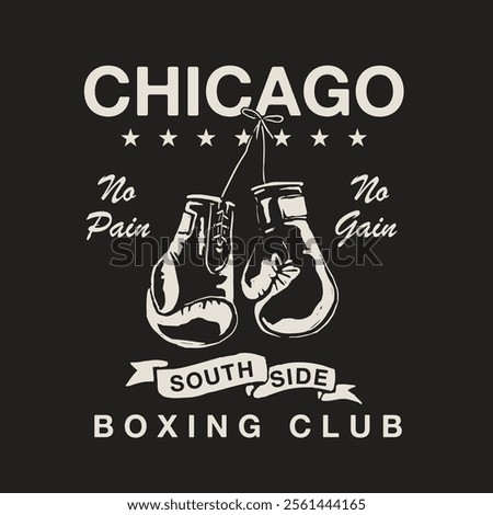 Chicago Boxing Gloves Vector Graphic