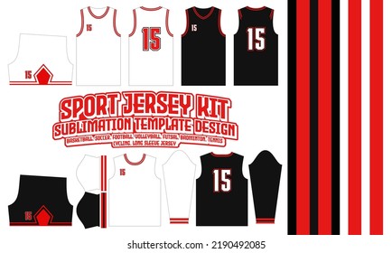 Patrón de impresión de franjas de Jersey 95 Sublimación para el diseño de baloncesto de fútbol
