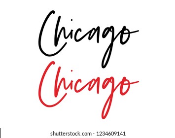 Chicago calligraphy vector quote