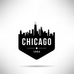 Modèle Vectoriel Moderne Skyline De Chicago City