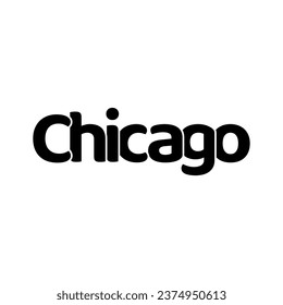 Chicago city name typography vector icon.