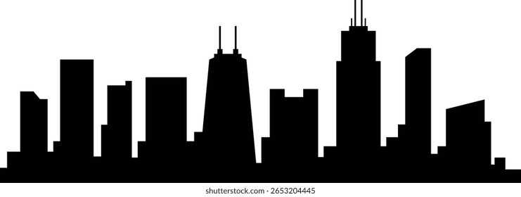 horizonte da cidade de Chicago preparado em vetor