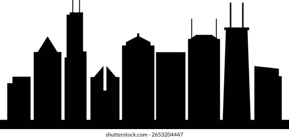 horizonte da cidade de Chicago preparado em vetor