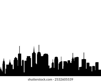 A silhueta da cidade de Chicago. Ilustração de Modern City Skyline Vetor